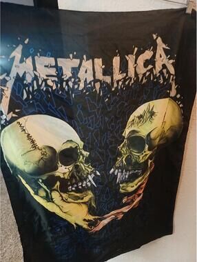 Metallica Skull Graphic Polyester Wall Tapestry Flag